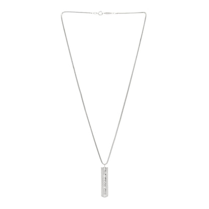 Tiffany Sterling Silver 1837 Bar Pendant Necklace 2 of 3