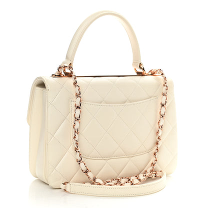Chanel Lambskin Quilted Small Trendy CC Dual Handle Flap Bag White 3 of 10