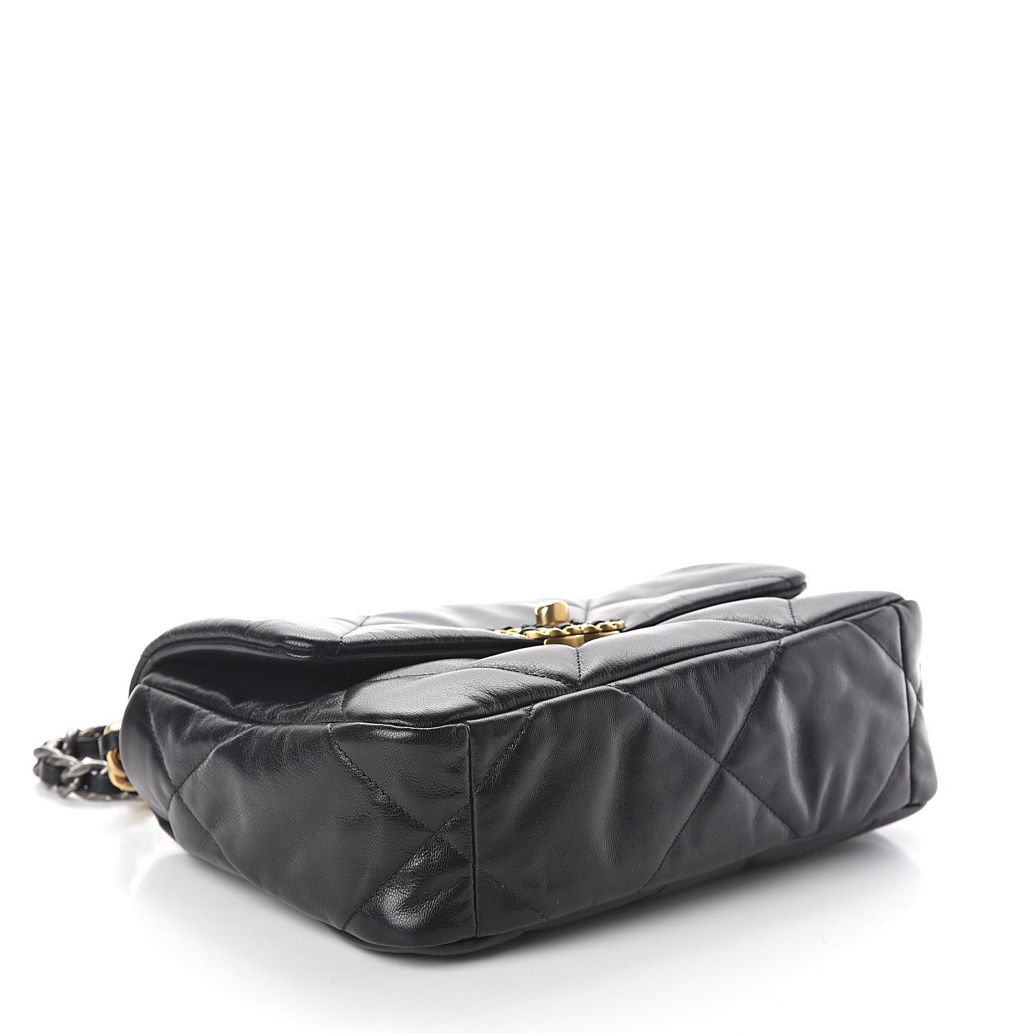 Chanel Goatskin Quilted Medium 19 Flap Black 3 of 9