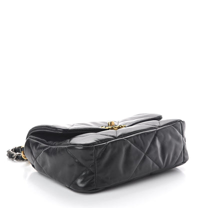 Chanel Goatskin Quilted Medium 19 Flap Black 3 of 9