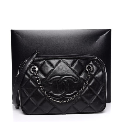 Chanel Calfskin Quilted Small Ballerine Camera Case Black 8 of 8