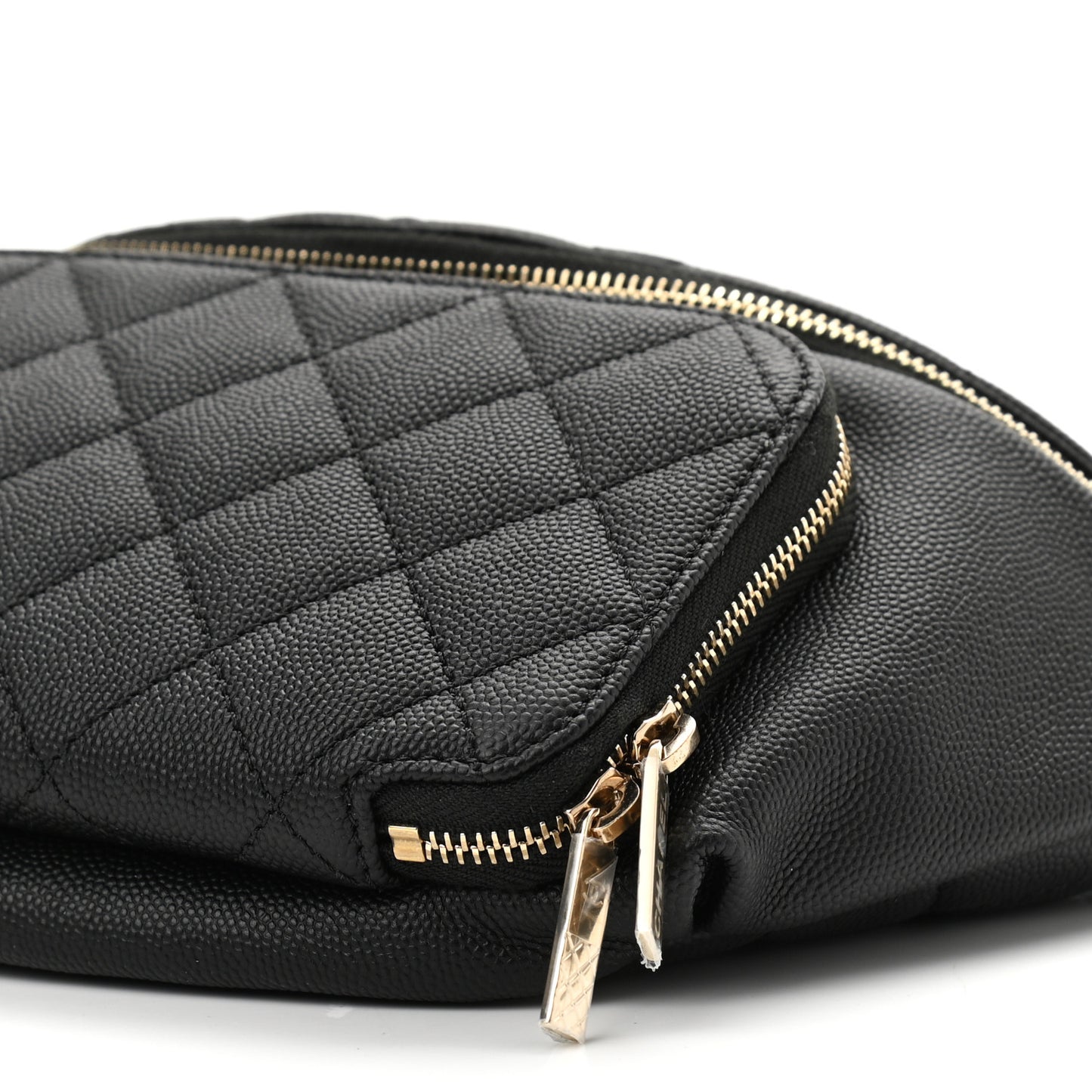Caviar Quilted Business Affinity Waist Belt Bag Black