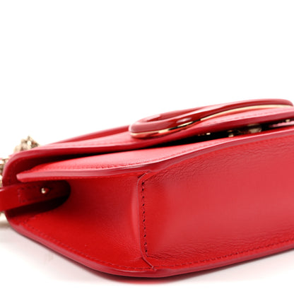 Valentino Garavani Calfskin Enamel Vlogo Small Loco Shoulder Bag Rouge Pur 8 of 9