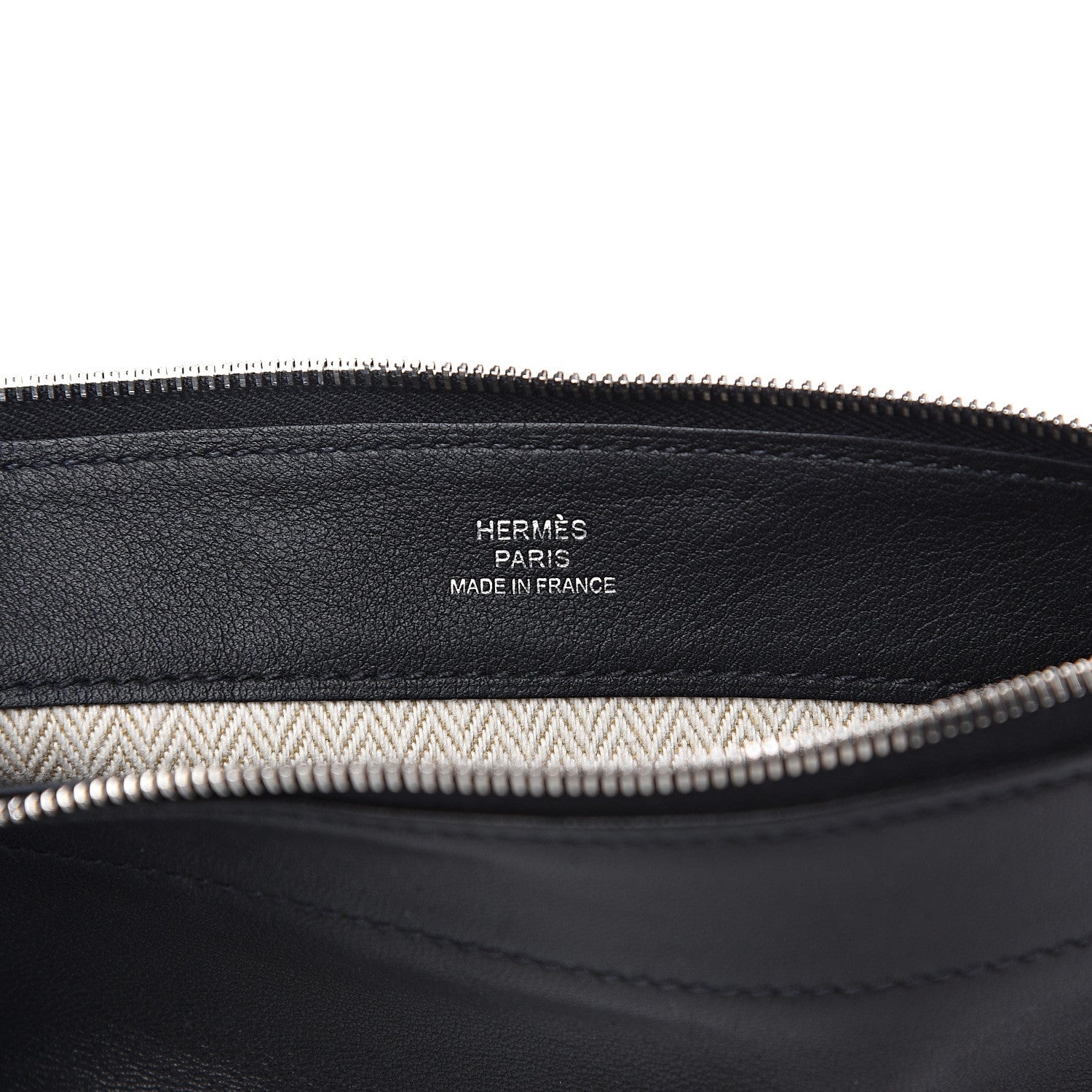 Hermes Lambskin Swift Tohubohu Pouch PM Black 5 of 11