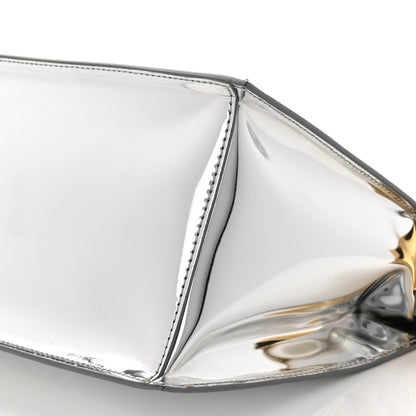 Jacquemus Metallic Patent Calfskin La Pochette Rond Carre Silver 9 of 9