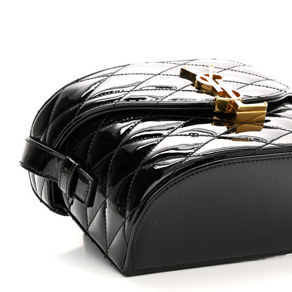 Saint Laurent Patent Matelasse Monogram June Box Bag Black 8 of 9