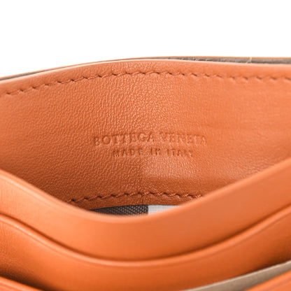 Bottega Veneta Nappa Intrecciato Woven Bi-Color Card Holder Tan Black 6 of 8