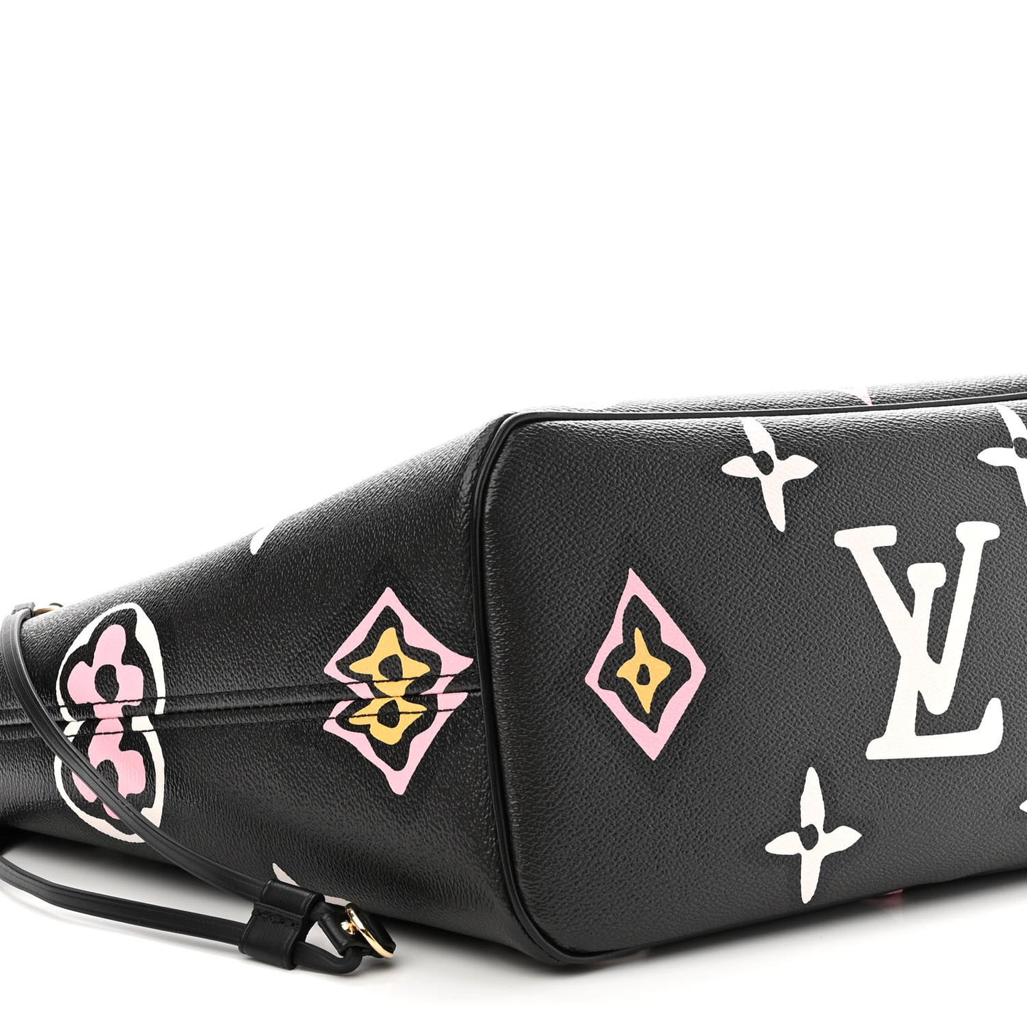 Monogram Giant Wild At Heart Neverfull MM Black