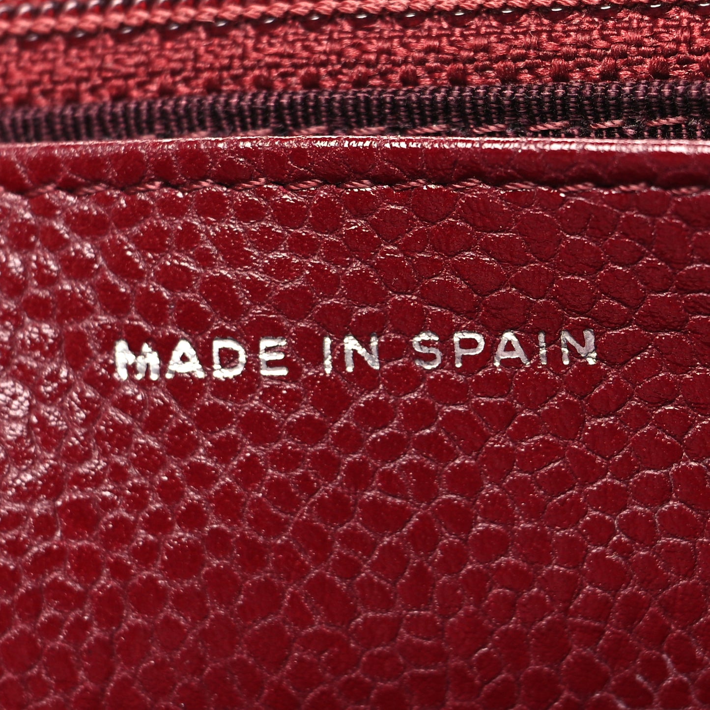 Caviar Quilted Wallet on Chain WOC Burgundy