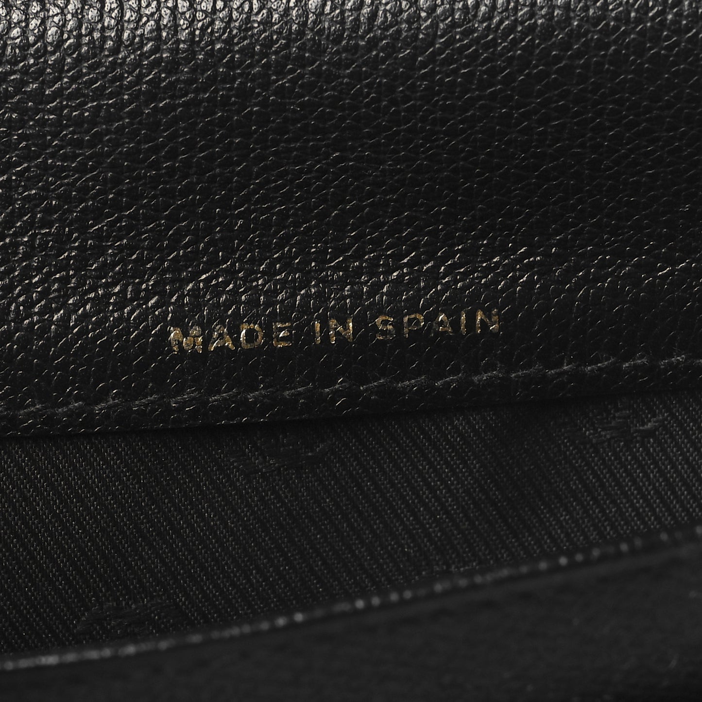 Grained Calfskin CC Button Long Wallet Black