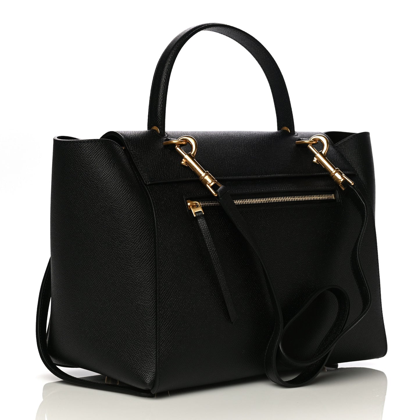 Grained Calfskin Mini Belt Bag Black