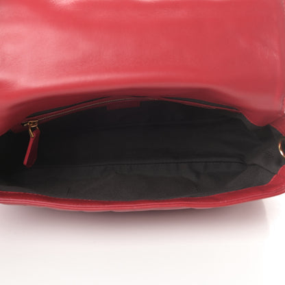 Fendi Nappa FF 1974 Embossed Baguette Fragola 5 of 10