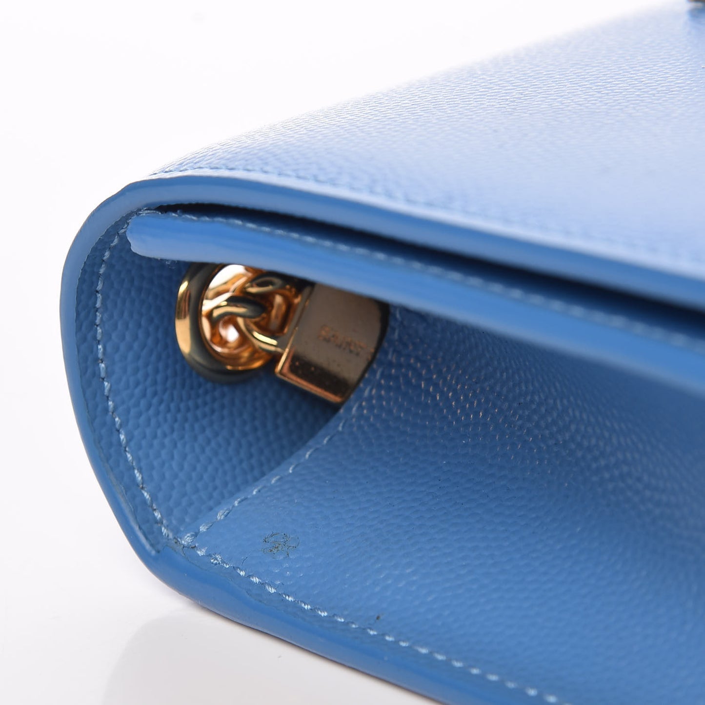 Grain De Poudre Small Classic Monogram Kate Satchel Blue Clair