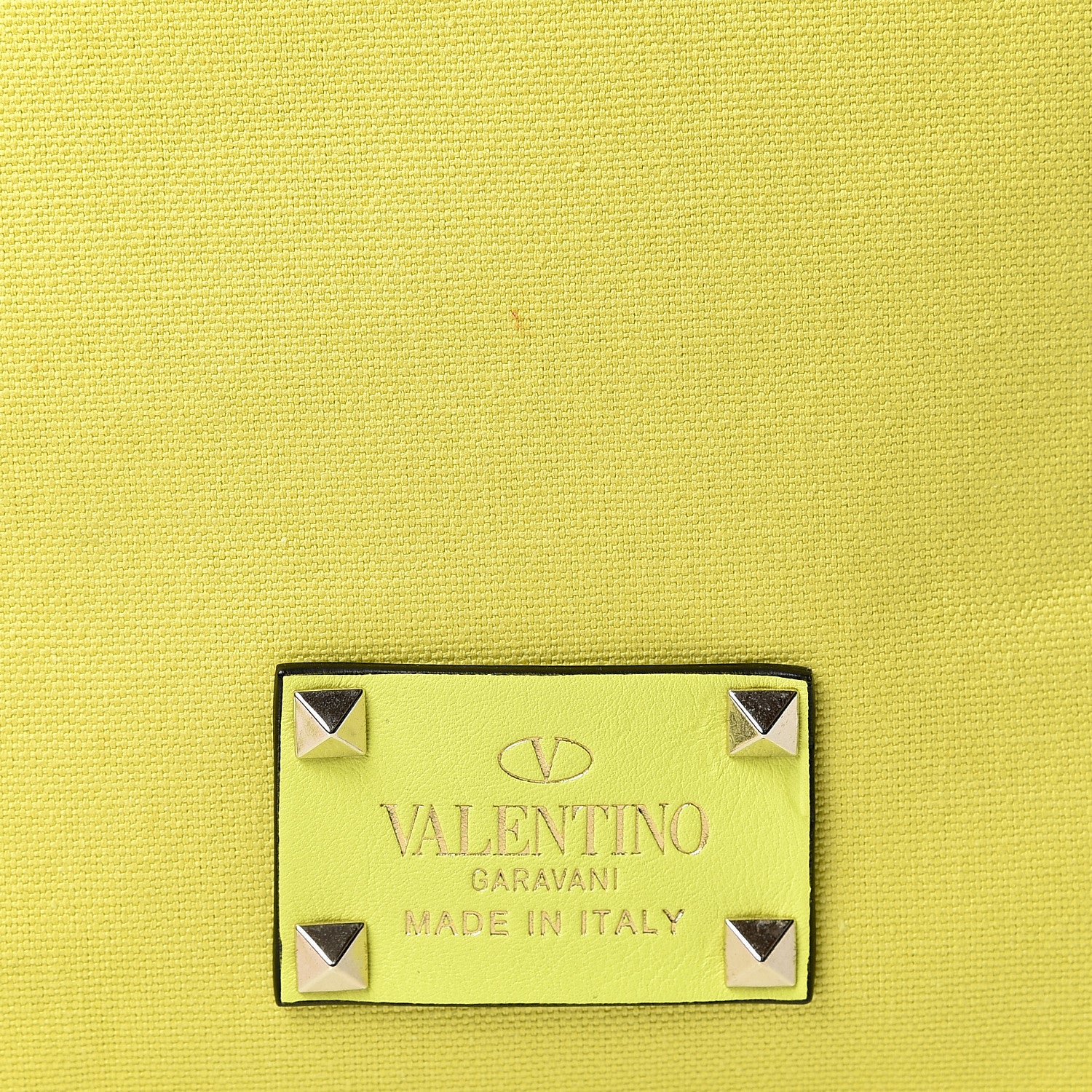 Valentino Garavani Canvas Small Rockstud Reversible Tote Pink Yellow 10 of 16