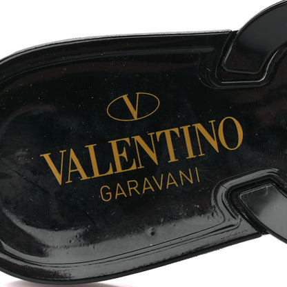 Valentino Garavani PVC Jelly Rockstud Bow Thong Sandals 41 Black 7 of 8