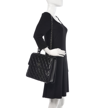 Chanel Lambskin Quilted Large Trendy CC Dual Handle Flap Bag Black 2 of 10
