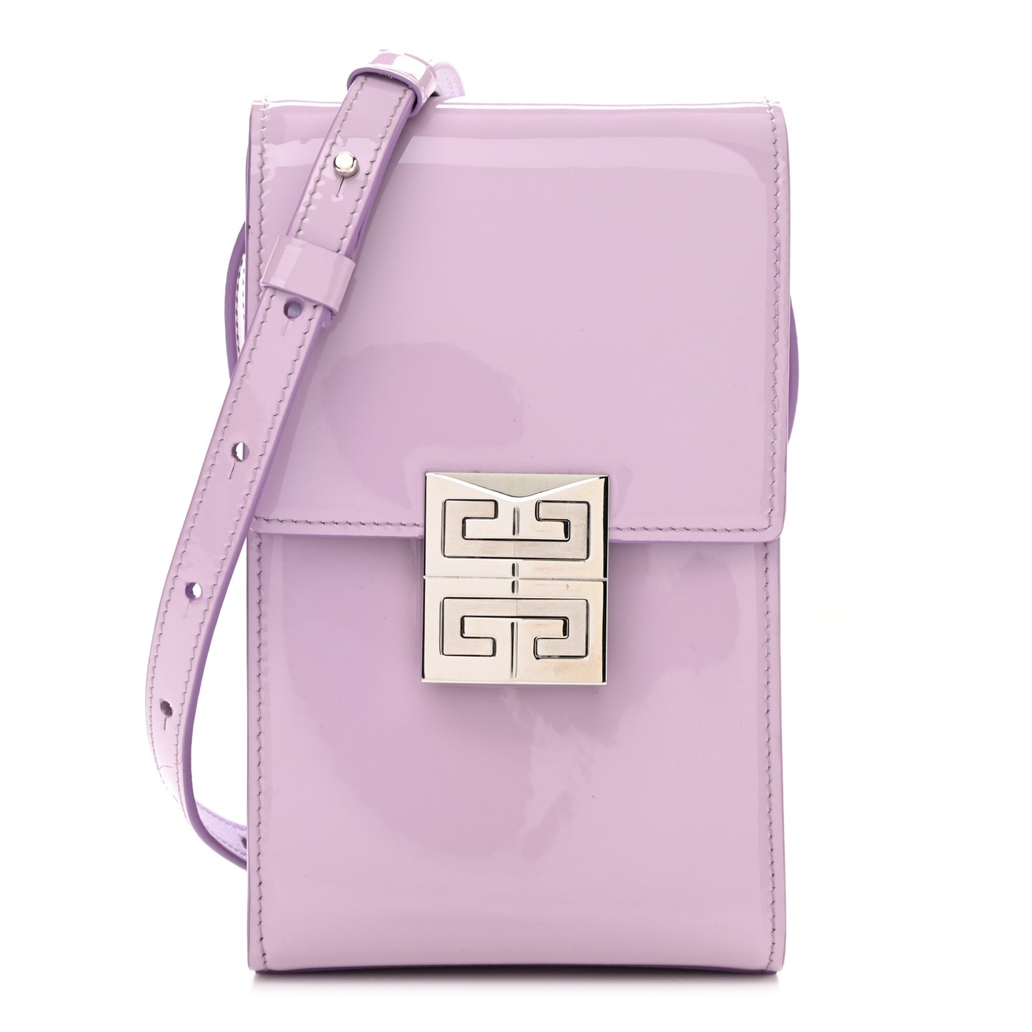 Patent Calfskin Mini Vertical 4G Bag Lilac