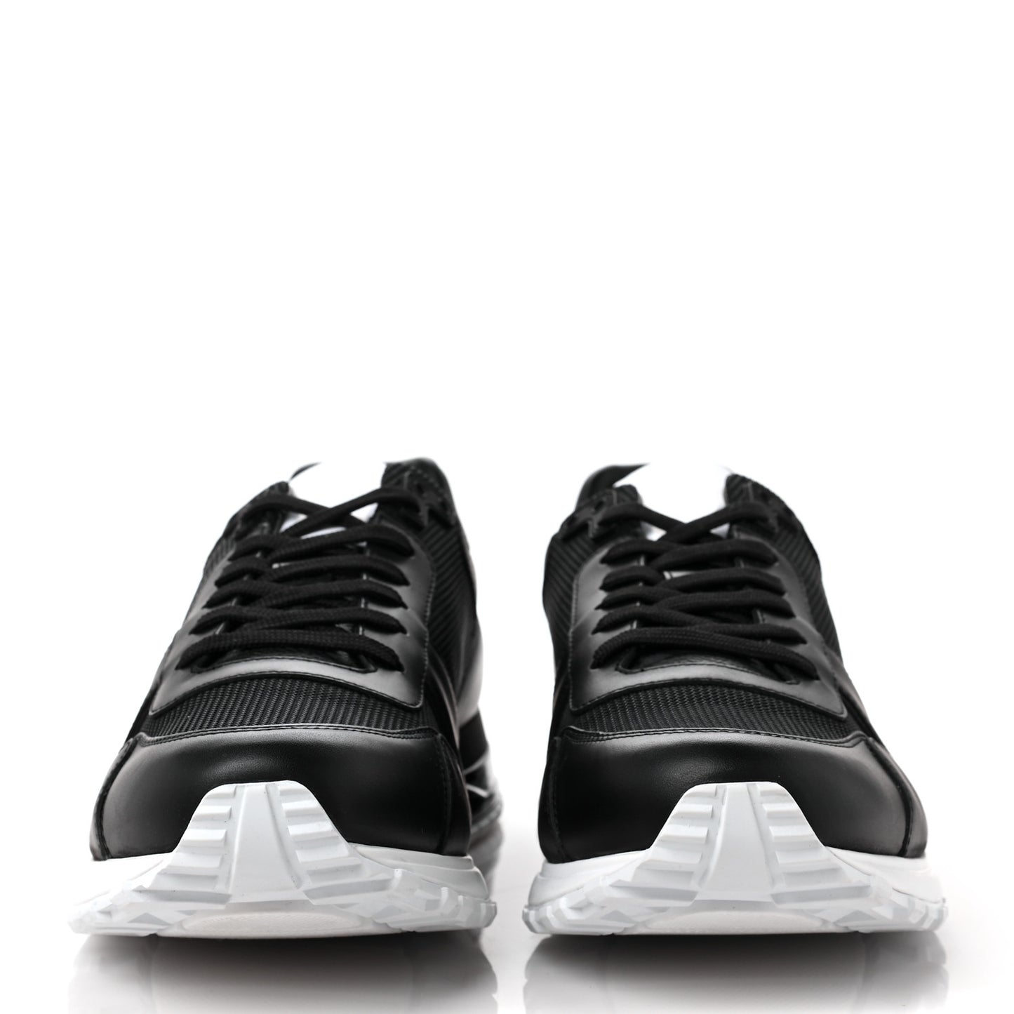 Calfskin Mesh Monogram Eclipse Mens Run Away Sneakers 11 Black