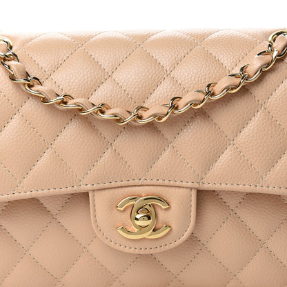 Chanel Caviar Quilted Small Double Flap Beige 10 of 10