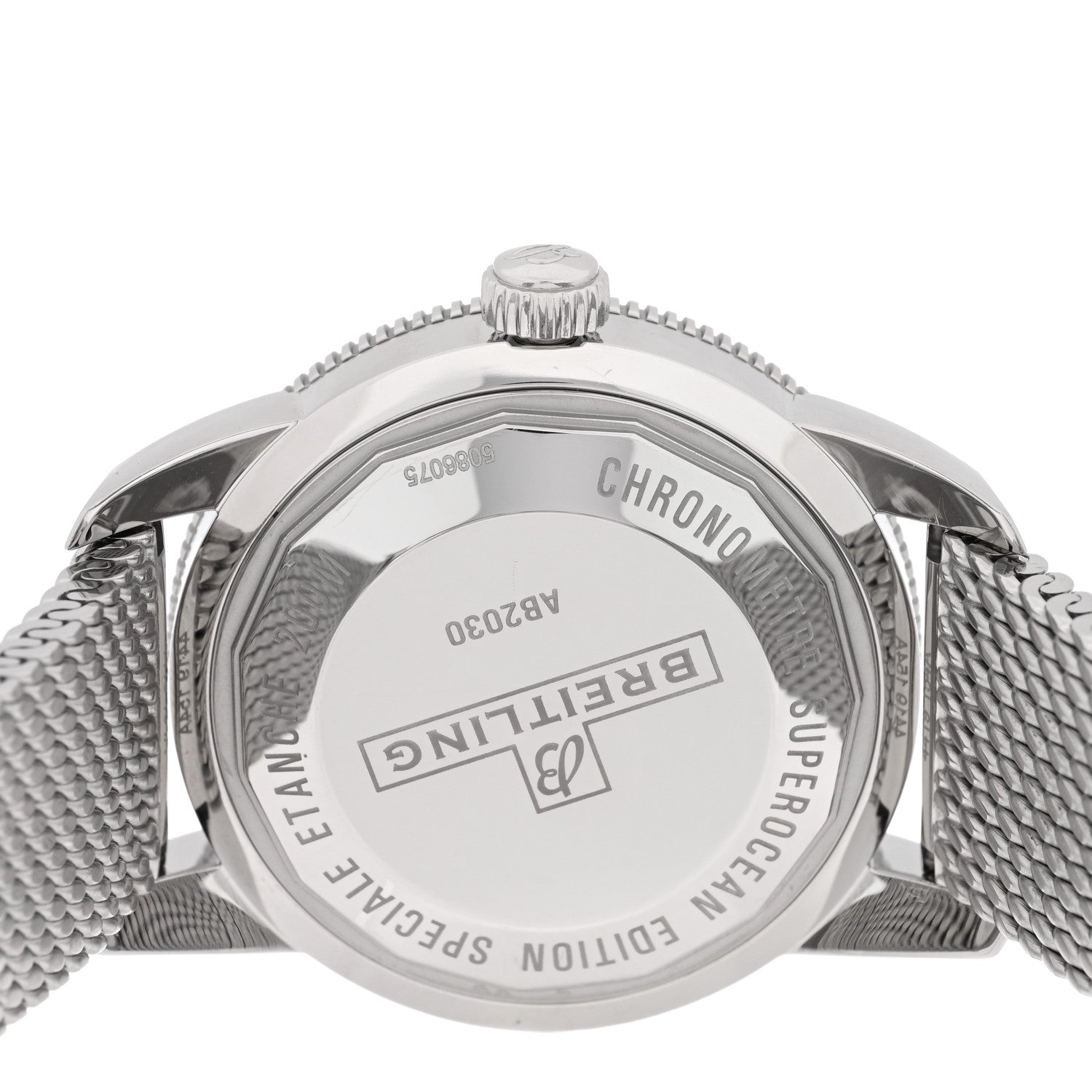 Breitling Stainless Steel 44mm Superocean Heritage II B20 Automatic Watch Blue AB2030 4 of 5