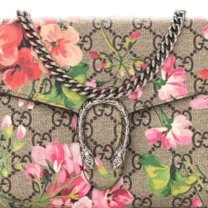 Gucci GG Supreme Monogram Blooms Mini Dionysus Chain Wallet Beige Multicolor Dry Rose 8 of 11