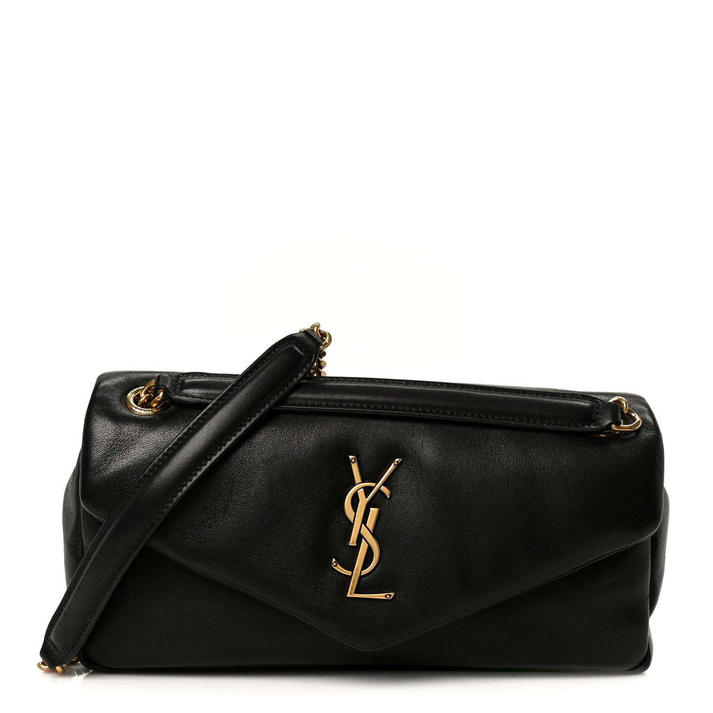 Plunged Lambskin Calypso Black