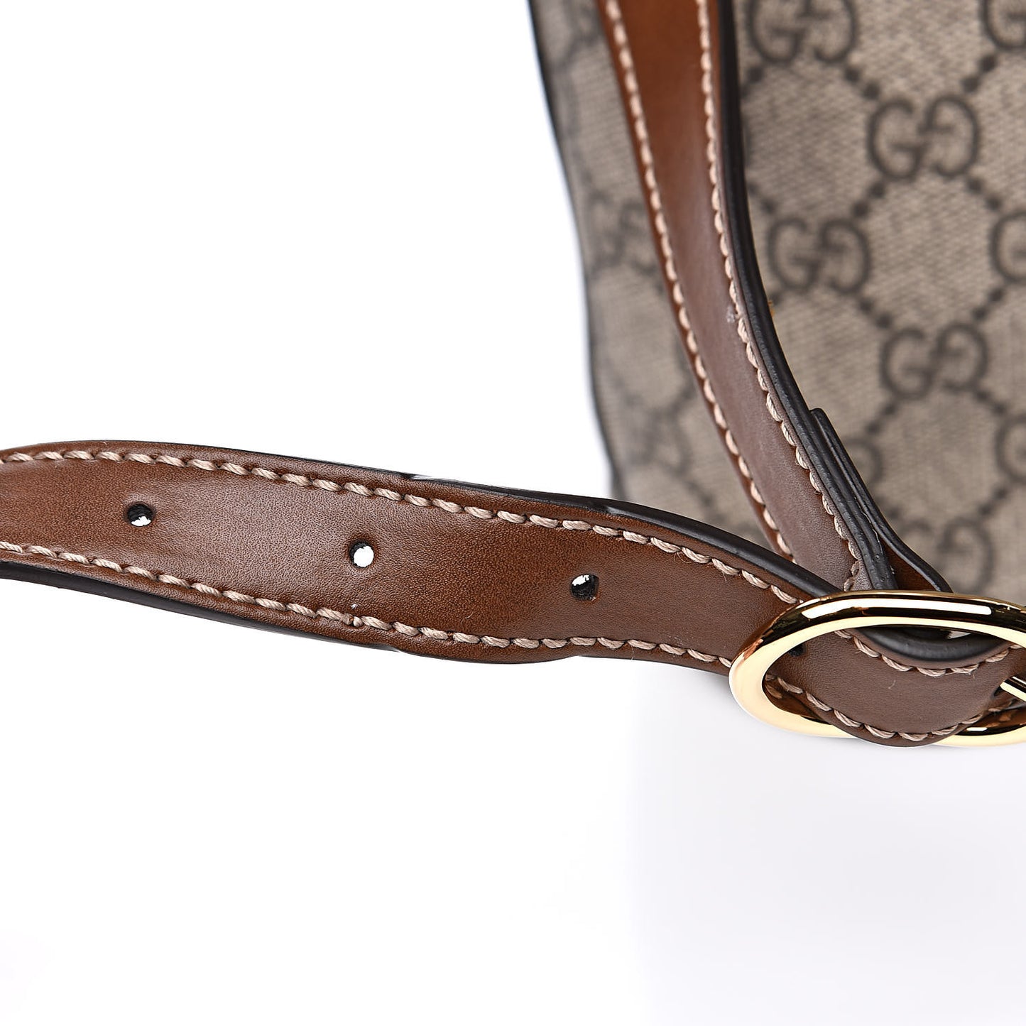 Soft GG Supreme Monogram Small Crossbody Tote Beige Cuir