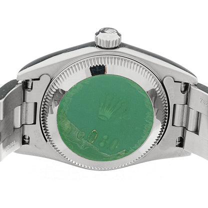 Rolex Stainless Steel 24mm Oyster Perpetual Watch Black 76080 7 of 8