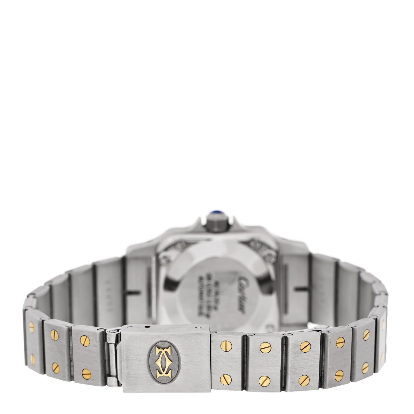 Stainless Steel 18K Yellow Gold 24mm Santos De Cartier Galbee Automatic Watch