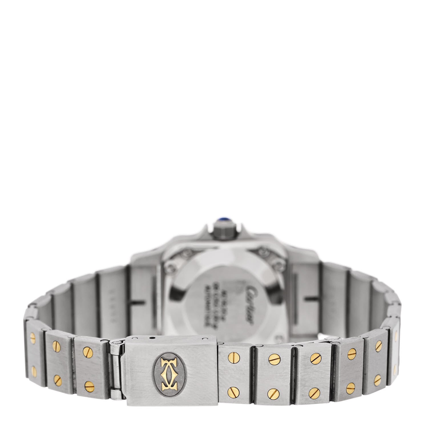 Cartier Stainless Steel 18K Yellow Gold 24mm Santos De Cartier Galbee Automatic Watch 3 of 4