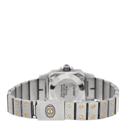 Cartier Stainless Steel 18K Yellow Gold 24mm Santos De Cartier Galbee Automatic Watch 3 of 4