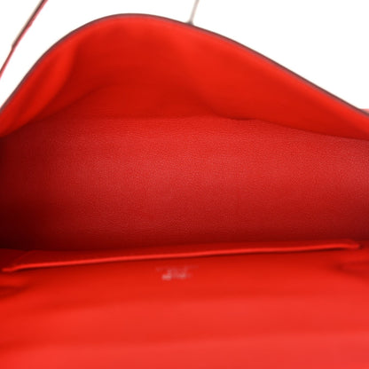 Hermes Swift Kelly Pochette Clutch Rouge Tomate 5 of 7