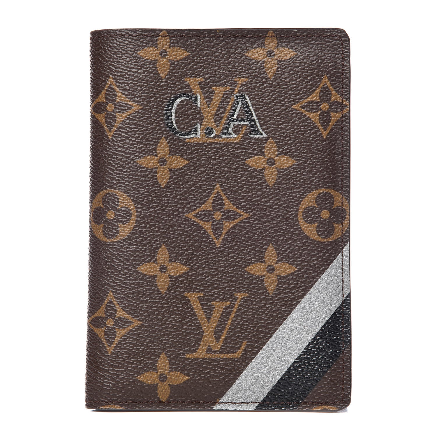 Louis Vuitton Monogram My LV Heritage Passport Cover Wallet Gris Black 1 of 10