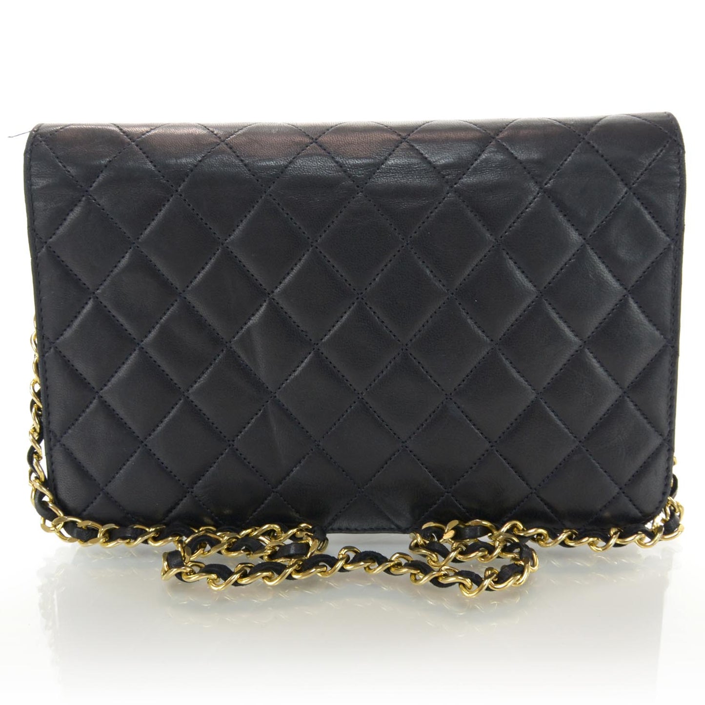 Lambskin Small Flap Navy