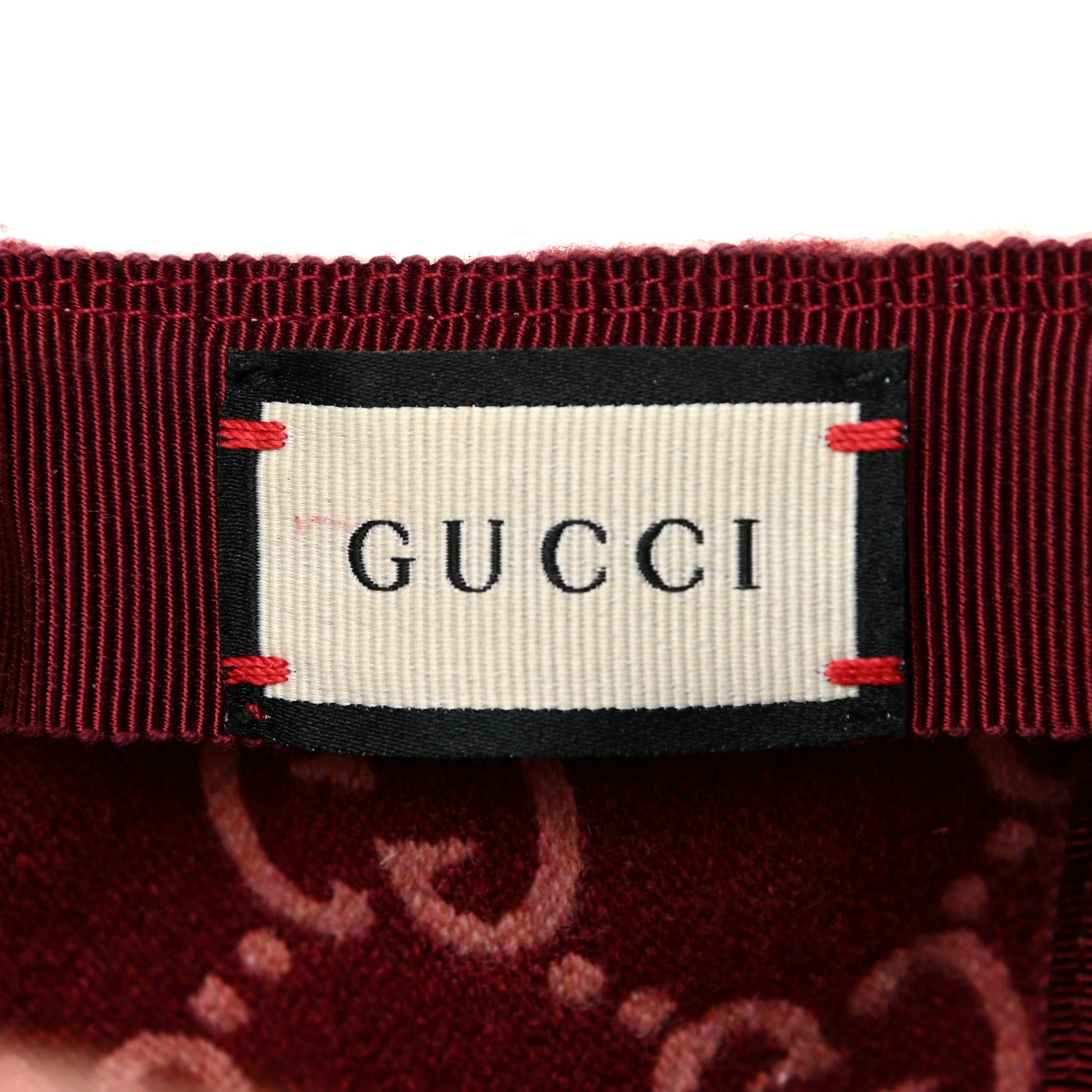 Gucci Covered Wool GG Monogram Baseball Hat S Roseate Red 5 of 6