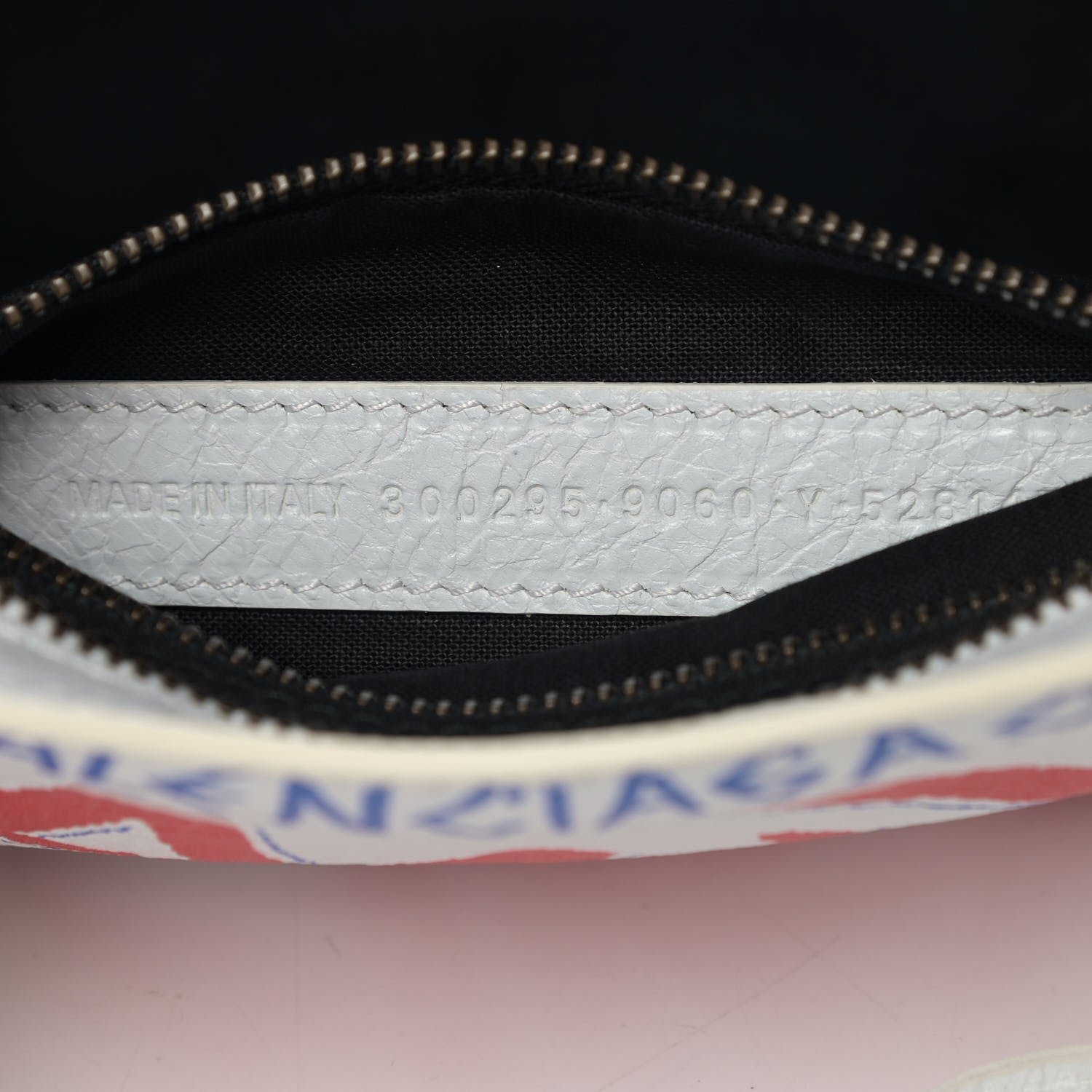 Balenciaga Agneau Graffiti All Over Classic Hardware Mini City White Bleu Rouge 7 of 9