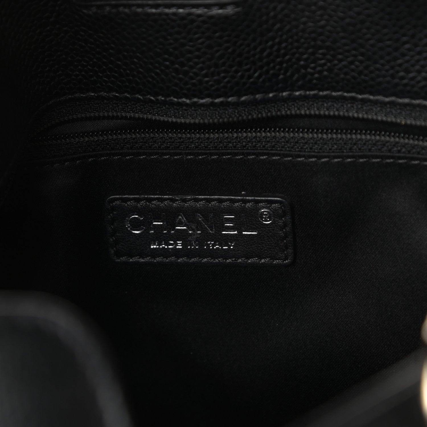 Chanel Caviar Quilted Petit Shopping Tote PST Black 7 of 10