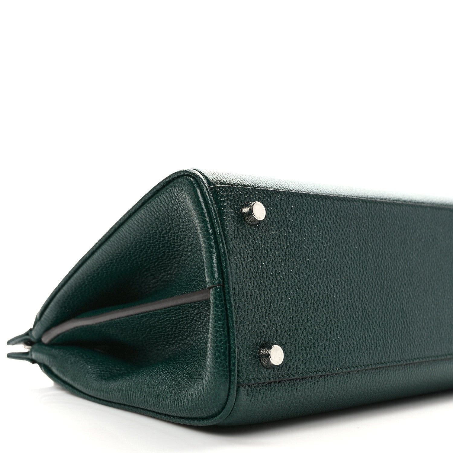 Gucci Grainy Calfskin Small Zumi Top Handle Bag Vintage Green 9 of 10