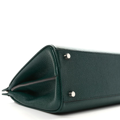 Gucci Grainy Calfskin Small Zumi Top Handle Bag Vintage Green 9 of 10
