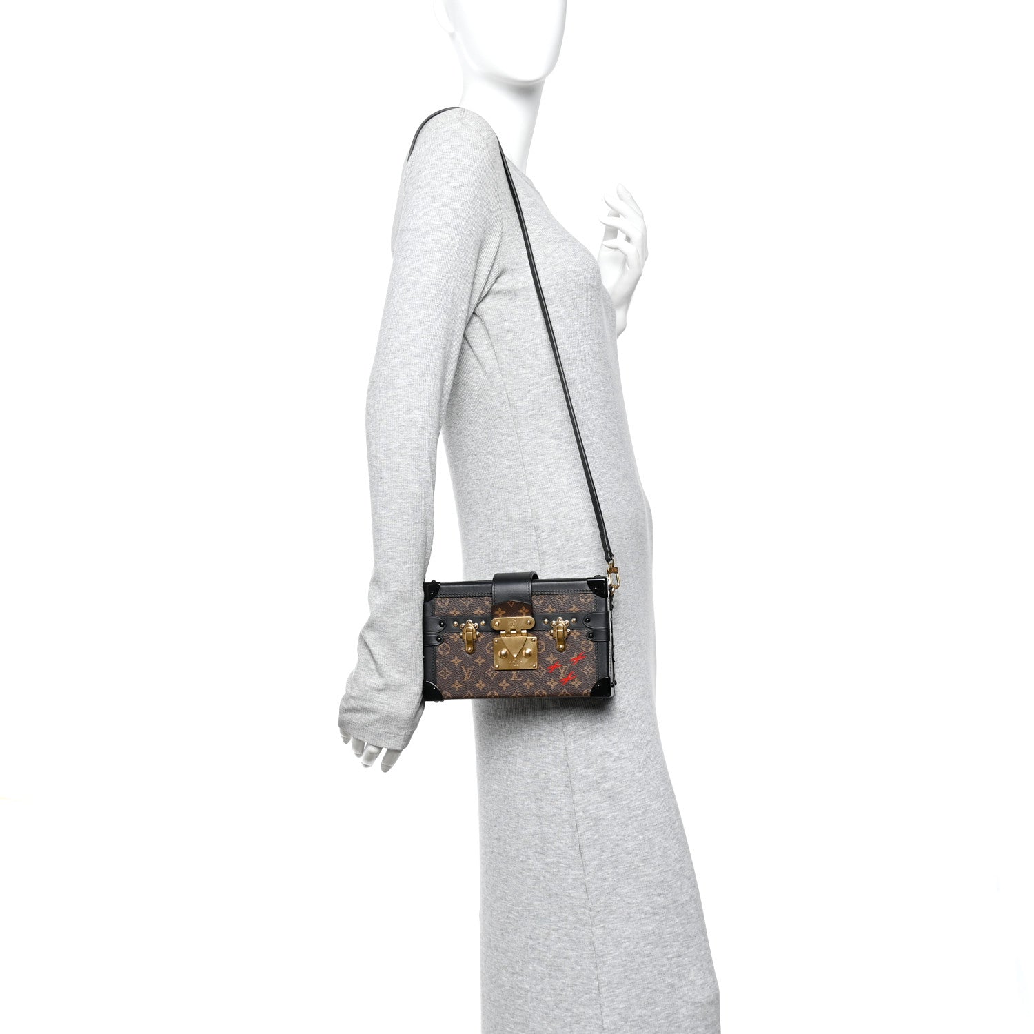 Louis Vuitton Monogram Petite Malle Black 2 of 9