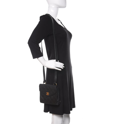 Chanel Caviar Quilted Single Flap Shoulder Bag Black 2 of 11