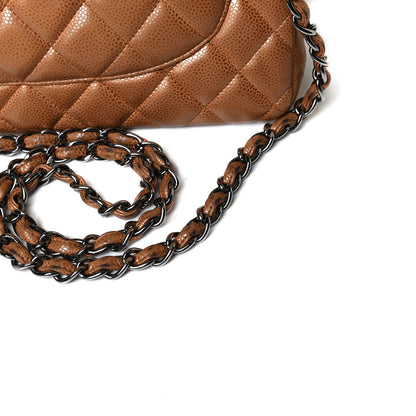 Chanel Metallic Caviar Quilted Jumbo Double Flap Copper 18 of 24