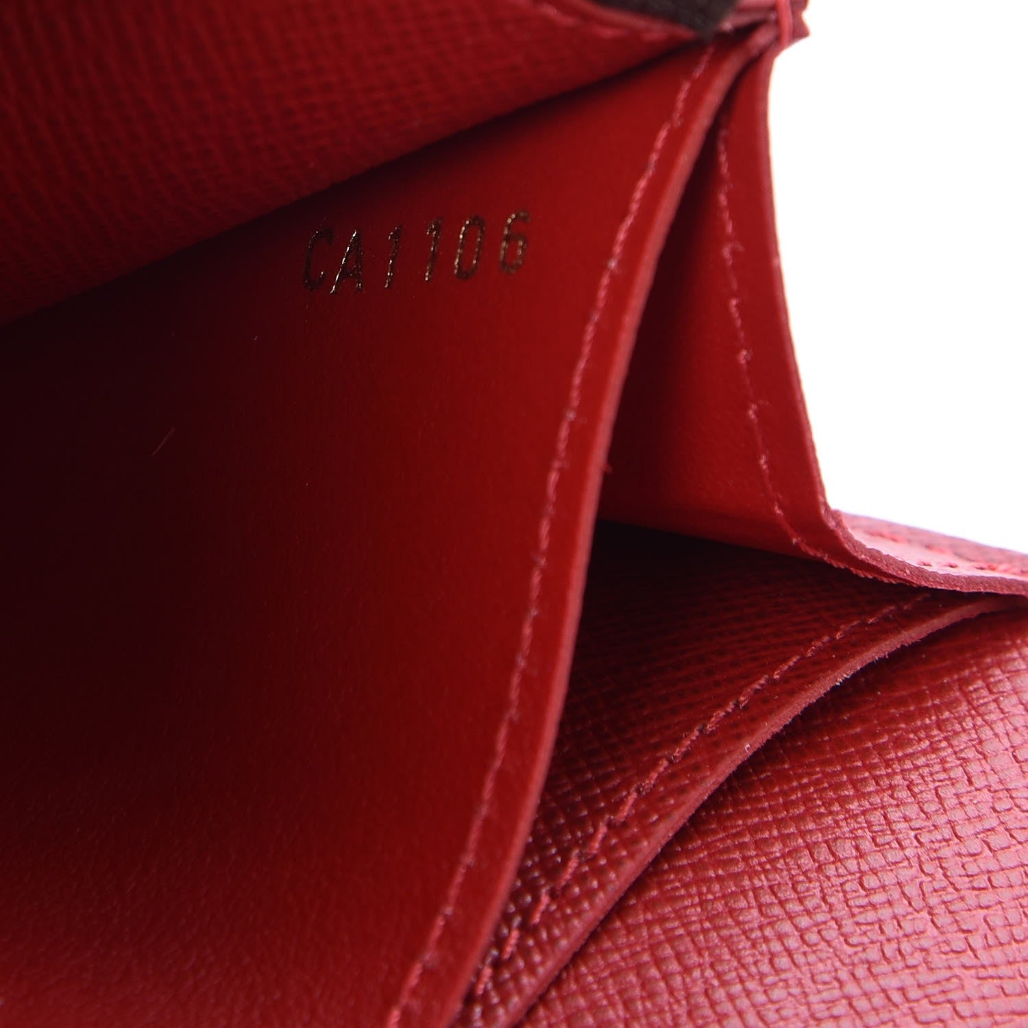 Louis Vuitton Damier Ebene Caissa Wallet Cherry 7 of 8