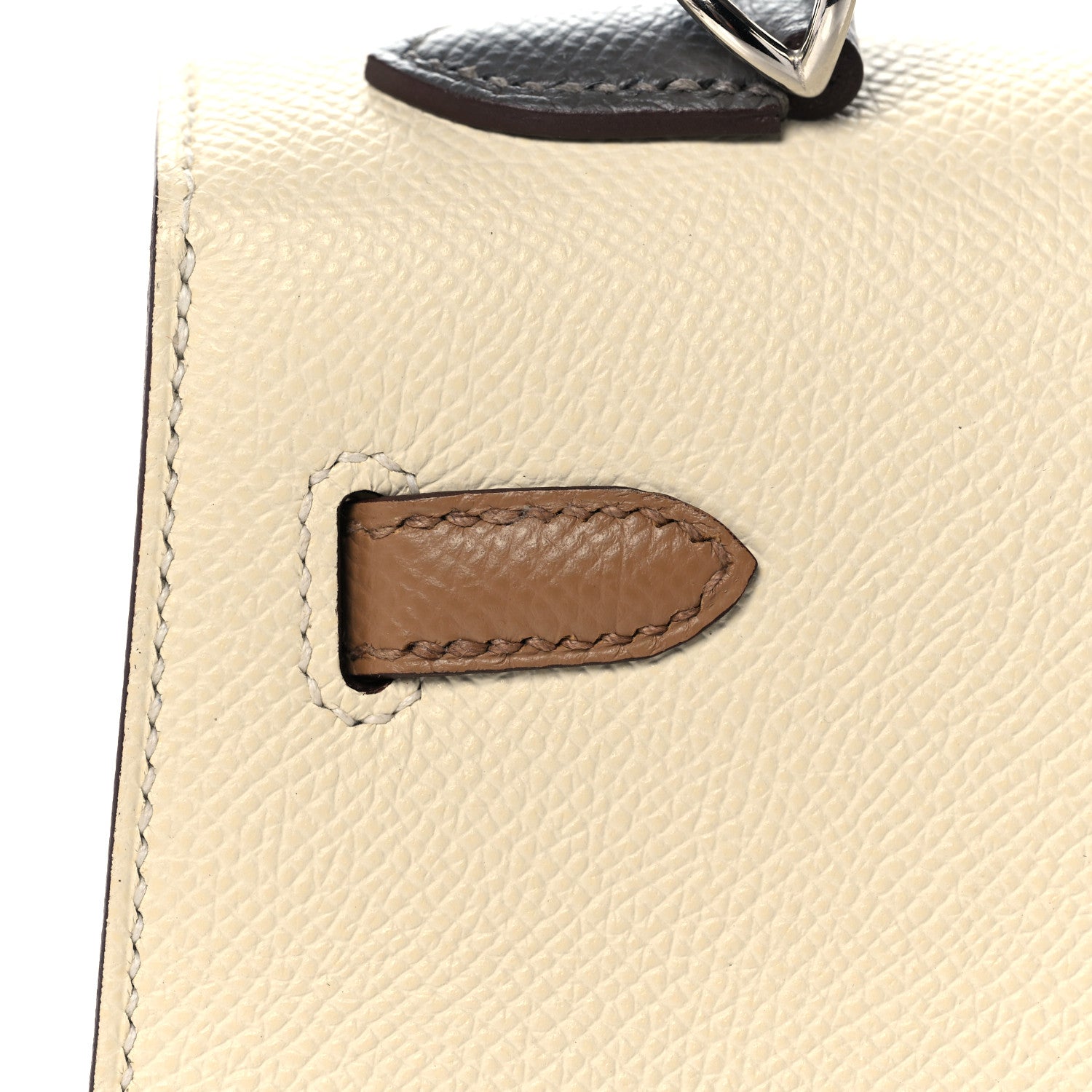 Hermes Epsom Tri-Color Kelly Sellier 25 Nata Chai Gris Meyer 13 of 38