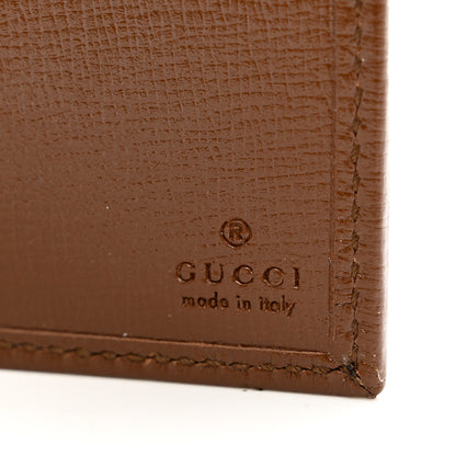 Gucci GG Supreme Monogram Azalea Calfskin Retro Interlocking G Card Case Beige Ebony Brown Sugar 4 of 7