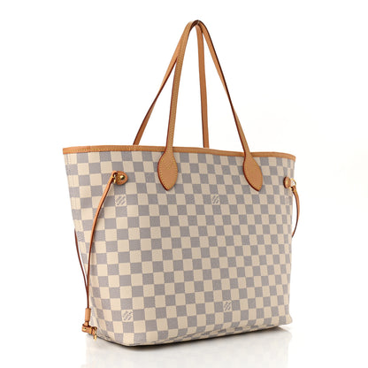 Louis Vuitton Damier Azur Neo Neverfull MM Rose Ballerine 4 of 14