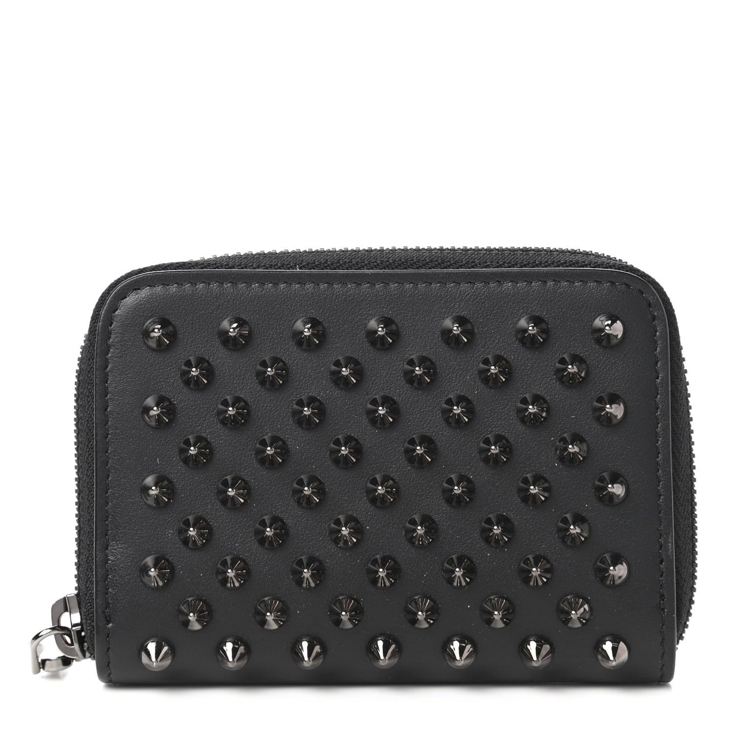 Calfskin Spiked Panettone Coin Purse Black