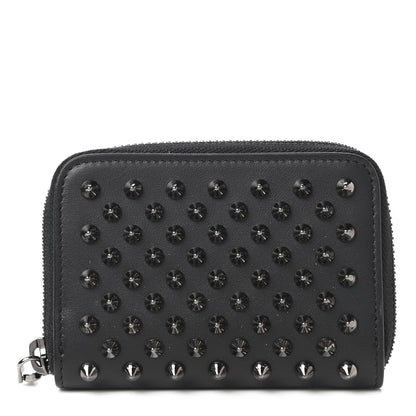 Christian Louboutin Calfskin Spiked Panettone Coin Purse Black 1 of 11