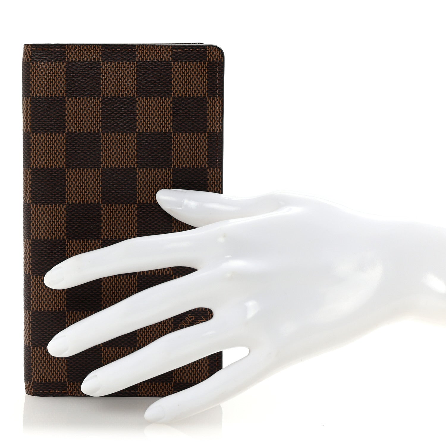 Louis Vuitton Damier Ebene Checkbook Cover Wallet 2 of 6