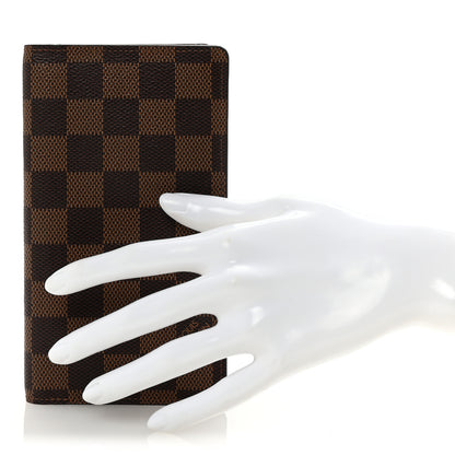Louis Vuitton Damier Ebene Checkbook Cover Wallet 2 of 6